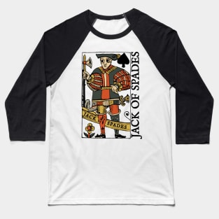 Character of Playing Cards Jack of Spades Baseball T-Shirt